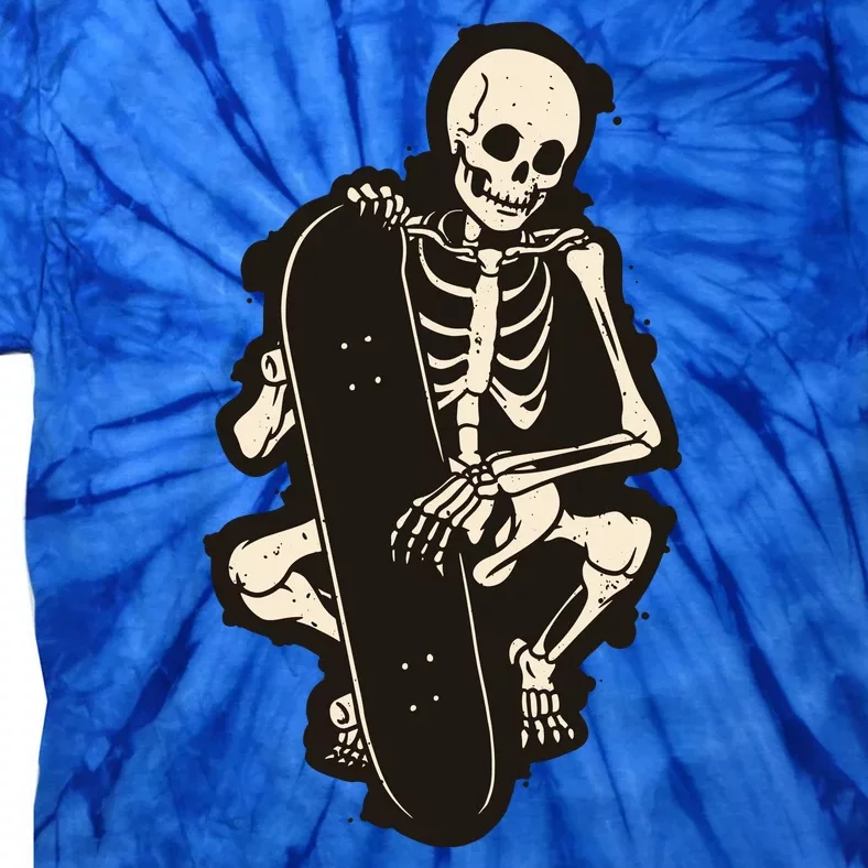 Skeleton Skateboarder Tie-Dye T-Shirt