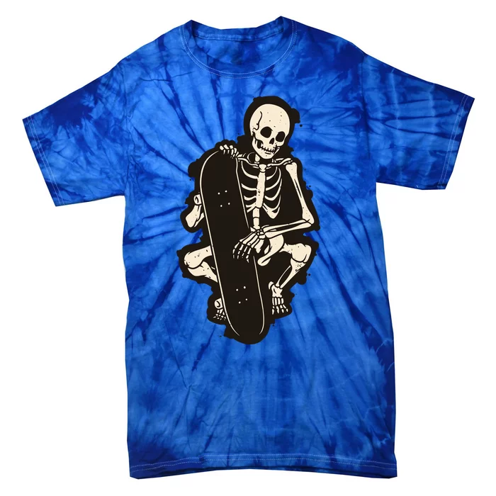 Skeleton Skateboarder Tie-Dye T-Shirt