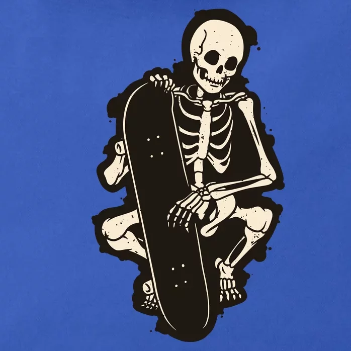 Skeleton Skateboarder Zip Tote Bag