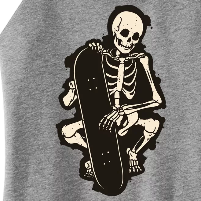 Skeleton Skateboarder Women’s Perfect Tri Rocker Tank