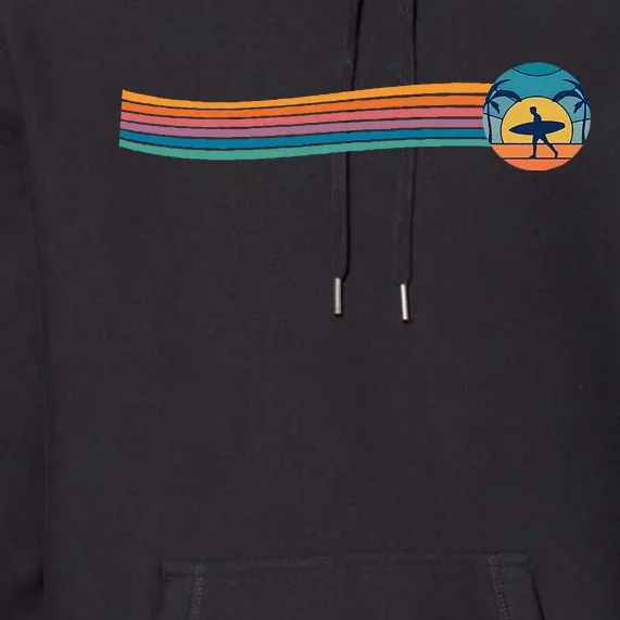 Surfboard Surf Surfer Surfboarder Premium Hoodie