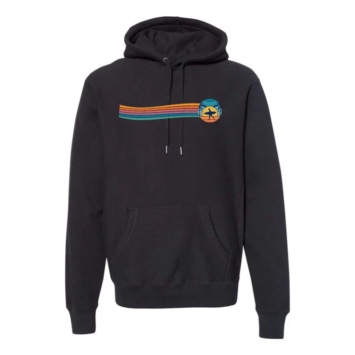 Surfboard Surf Surfer Surfboarder Premium Hoodie