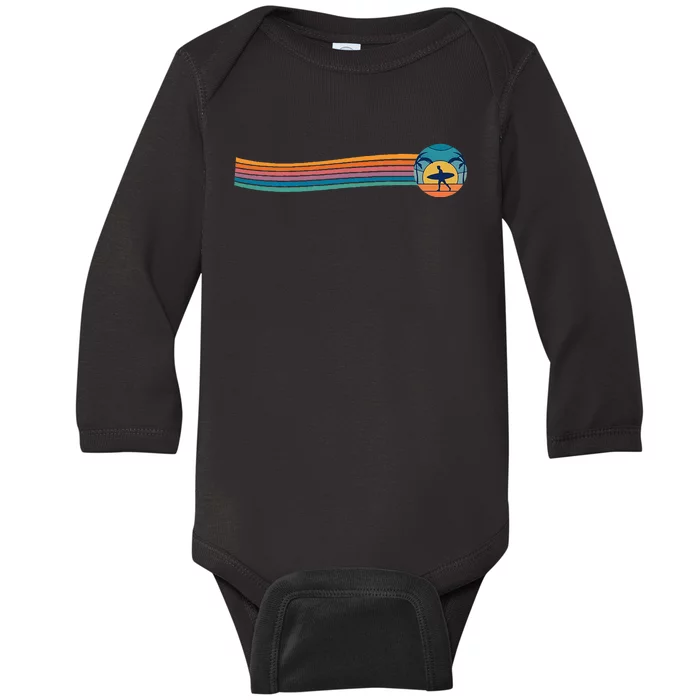 Surfboard Surf Surfer Surfboarder Baby Long Sleeve Bodysuit