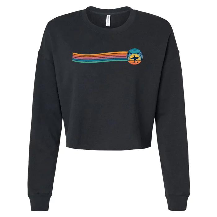 Surfboard Surf Surfer Surfboarder Cropped Pullover Crew