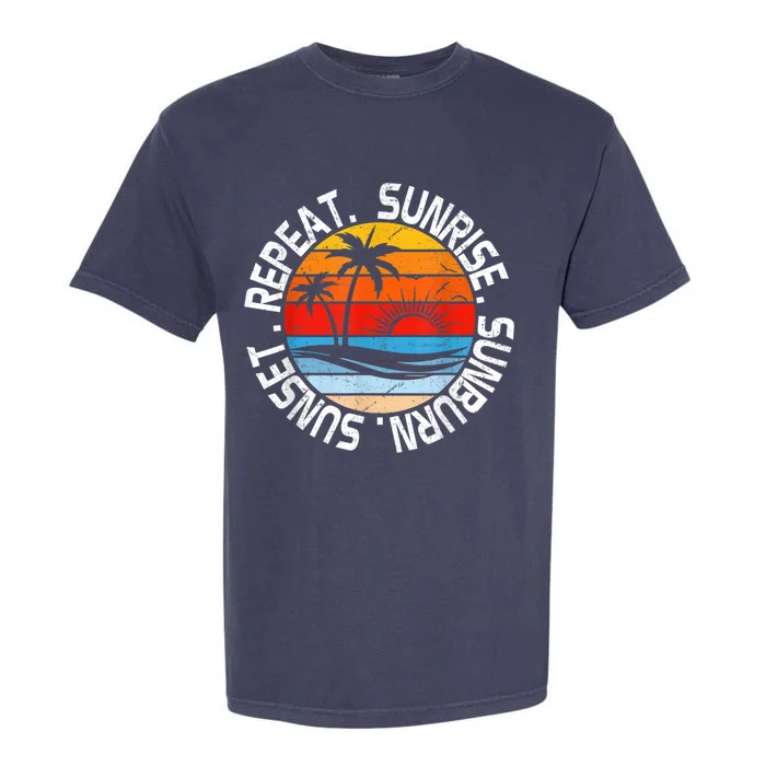 Sunrise Sunburn Sunset Repeat Retro Vintage Gift Garment-Dyed Heavyweight T-Shirt