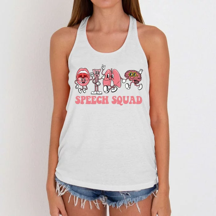 Slp Speech Squad Therapy Women's Knotted Racerback Tank