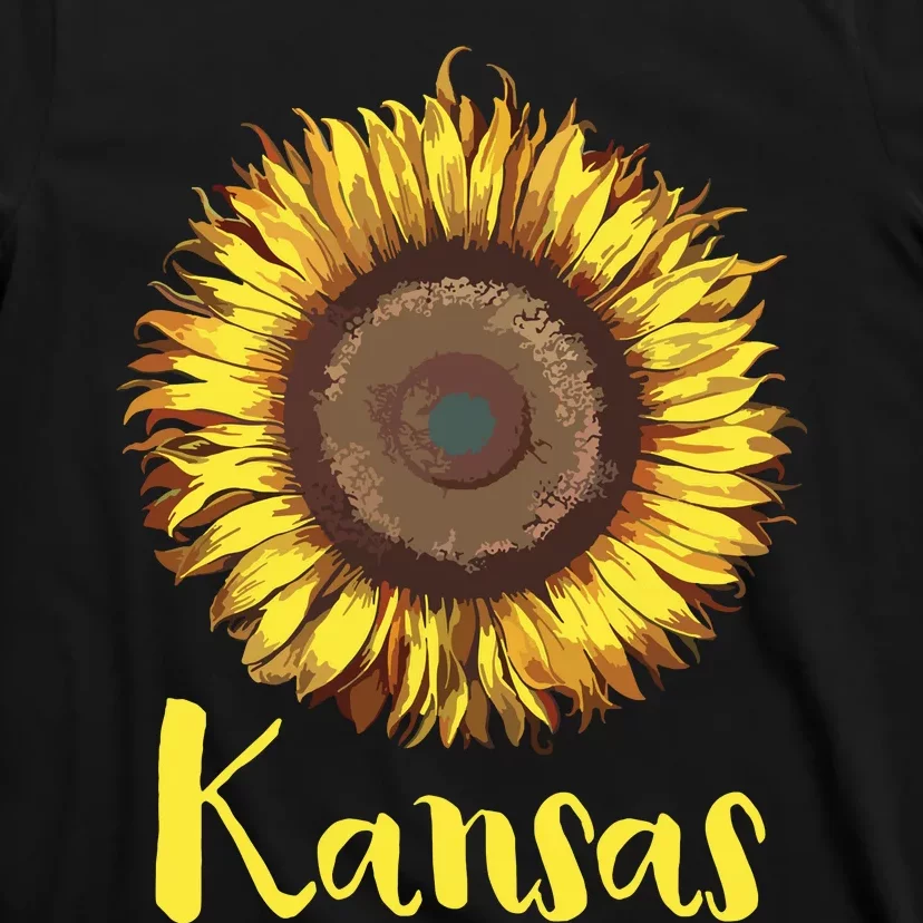 Single Sunflower State Of Kansas Flower T-Shirt