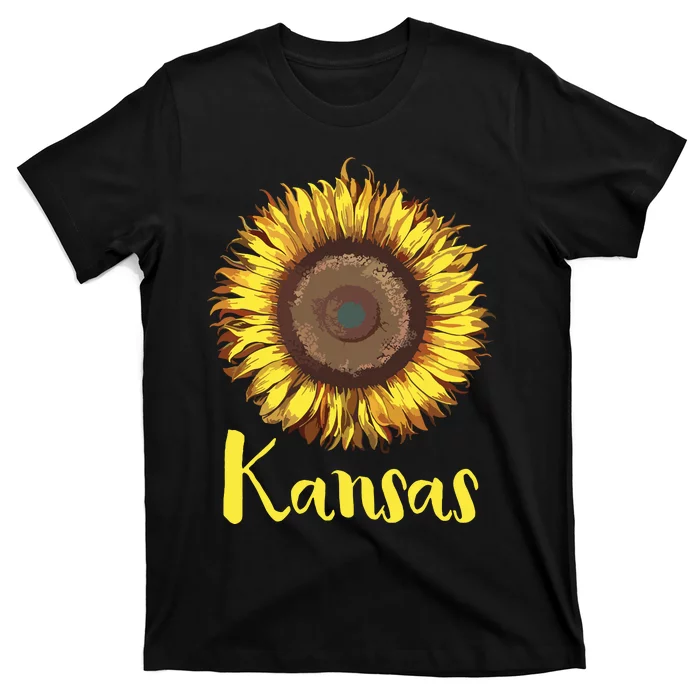 Single Sunflower State Of Kansas Flower T-Shirt