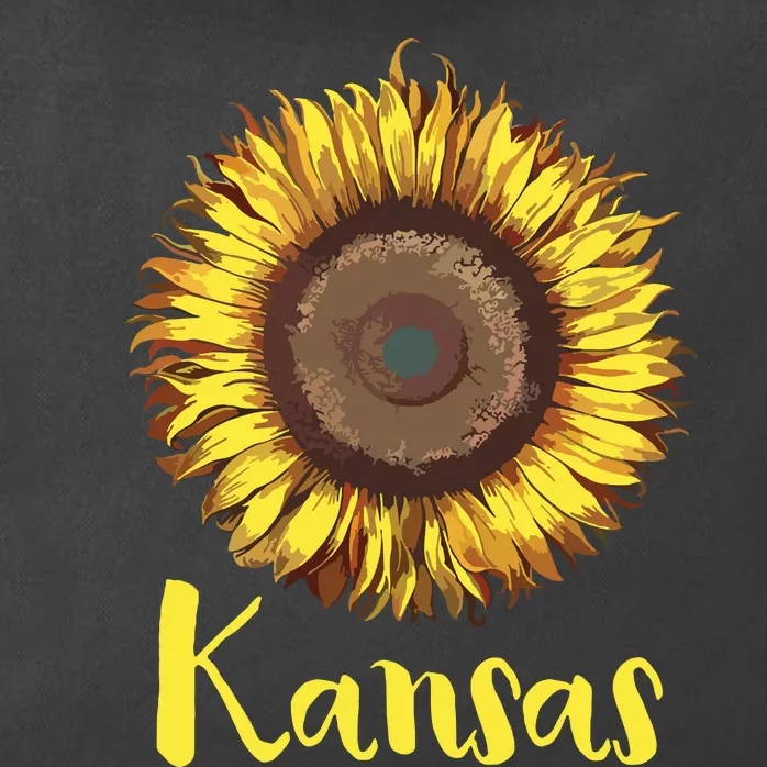 Single Sunflower State Of Kansas Flower Zip Tote Bag