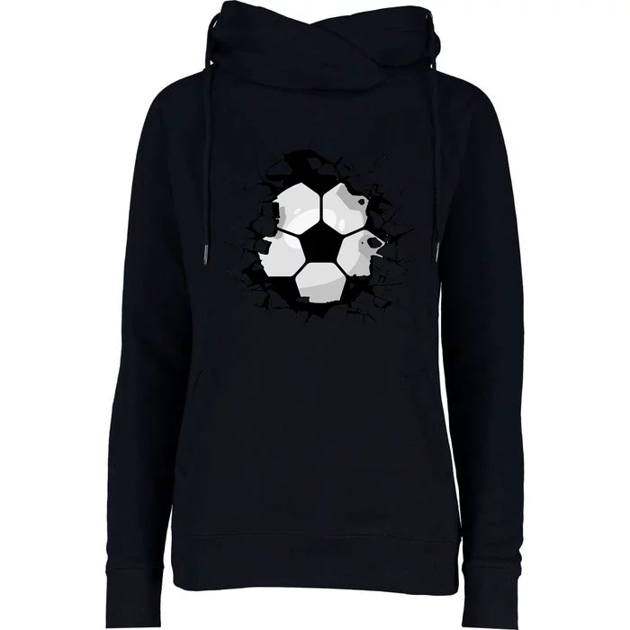 Soccer Soccer Womens Funnel Neck Pullover Hood