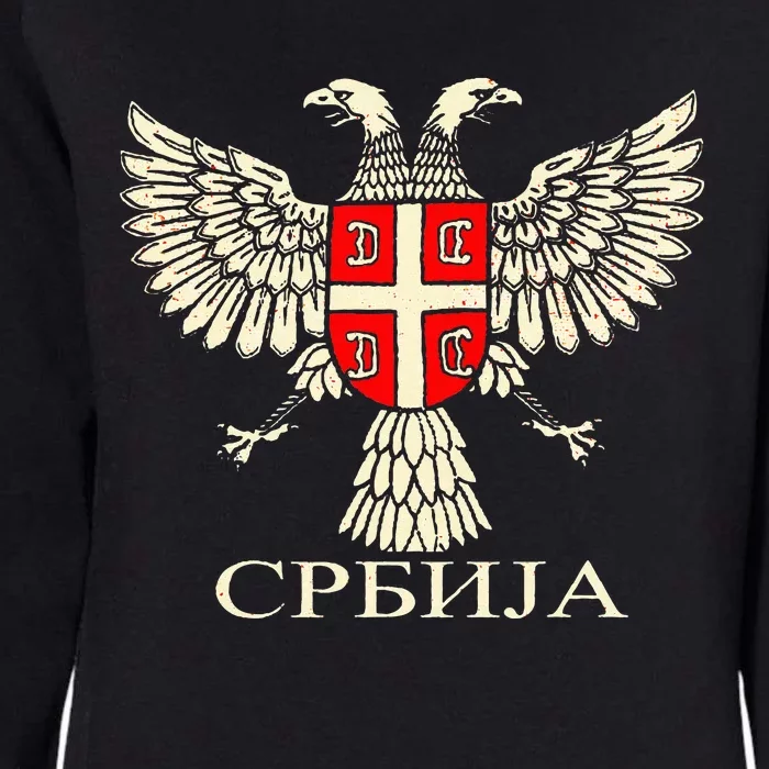 Serbia Srbija Serbian Serb Eagle Flag Cccc Cyrillic Womens California Wash Sweatshirt