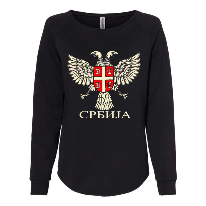 Serbia Srbija Serbian Serb Eagle Flag Cccc Cyrillic Womens California Wash Sweatshirt