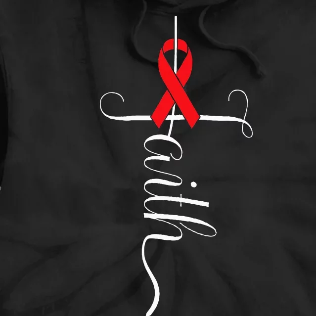 Stroke Survivor Stroke Awareness Red Ribbon Tie Dye Hoodie