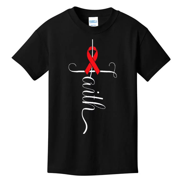 Stroke Survivor Stroke Awareness Red Ribbon Kids T-Shirt