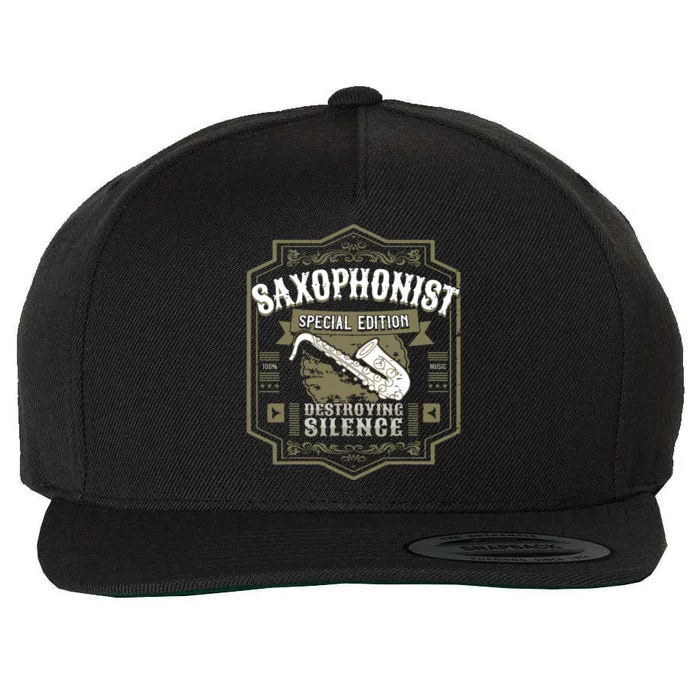 Special Saxophonist Saxist Sax I Saxophone Wool Snapback Cap