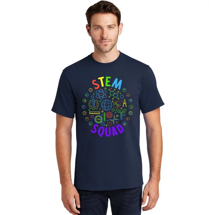 Stem Squad Science Technology Engineering And Math Tall T-Shirt