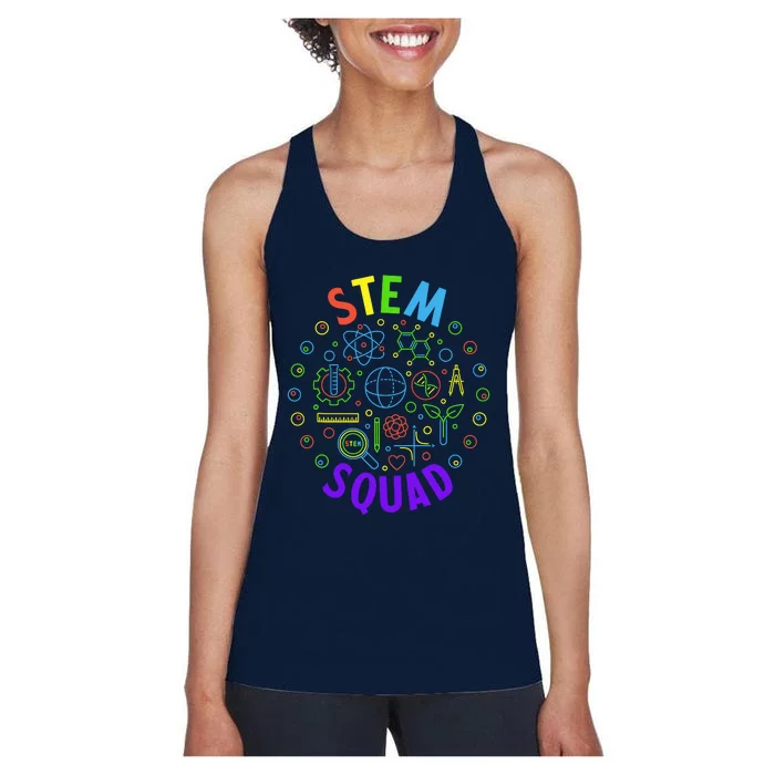 Stem Squad Science Technology Engineering And Math Women's Racerback Tank