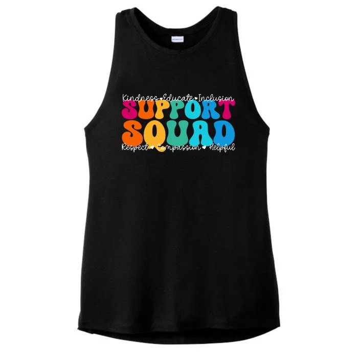 School Support Services Team Teacher Support Squad Gift Ladies Tri-Blend Wicking Tank