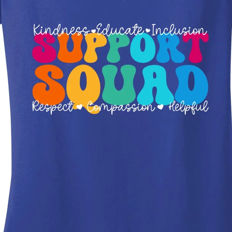 School Support Services Team Teacher Support Squad Gift Women's V-Neck T-Shirt