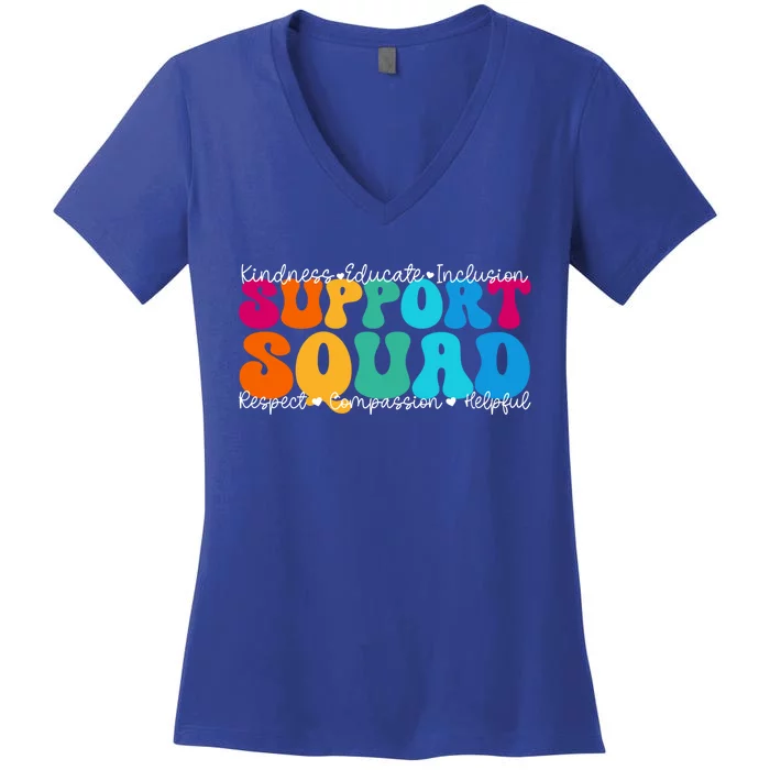 School Support Services Team Teacher Support Squad Gift Women's V-Neck T-Shirt