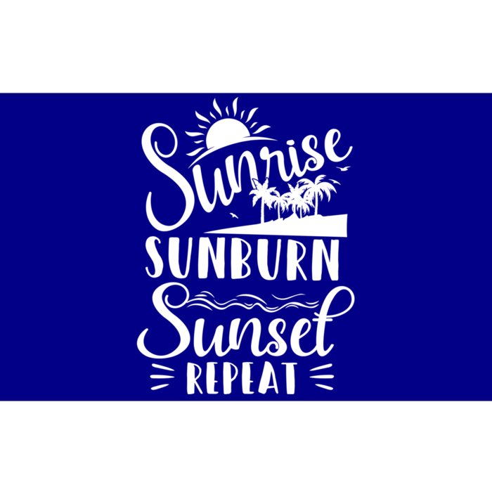 Sunrise Sunburn Sunset Repeat Summer Break Vacation Great Gift Bumper Sticker