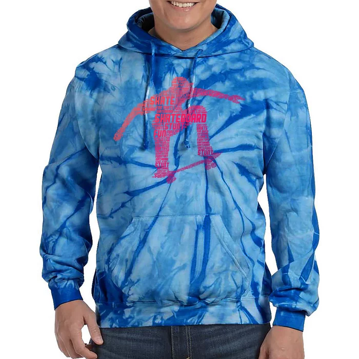 Skateboard Skateboarder Skater Gift Tie Dye Hoodie