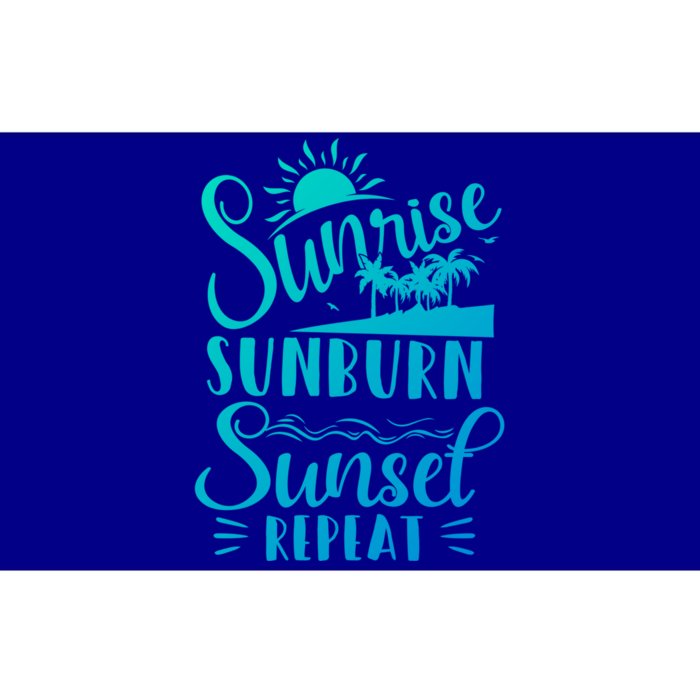 Sunrise Sunburn Sunset Repeat Summer Break Vacation Great Gift Bumper Sticker