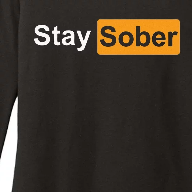 Stay Sober Womens CVC Long Sleeve Shirt