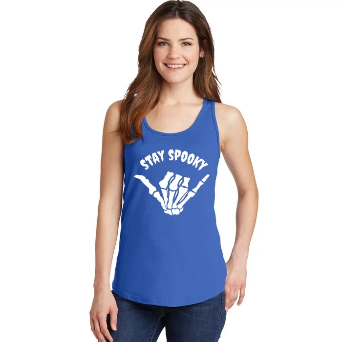 Stay Spooky Skeleton Hand Spooky Season Halloween Costume Gift Ladies Essential Tank