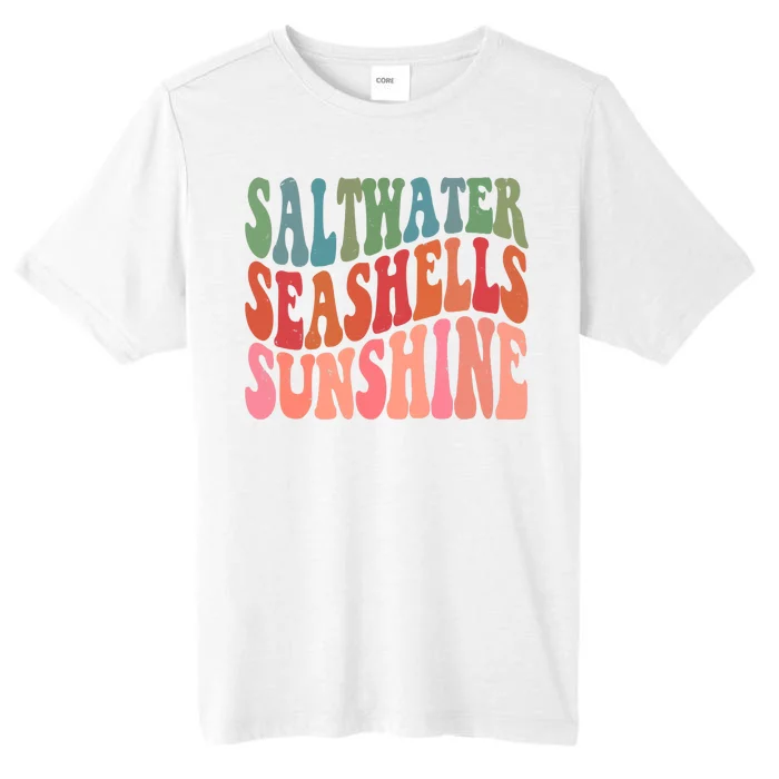 Saltwater Seashells Sunshine Retro Groovy Summer ChromaSoft Performance T-Shirt