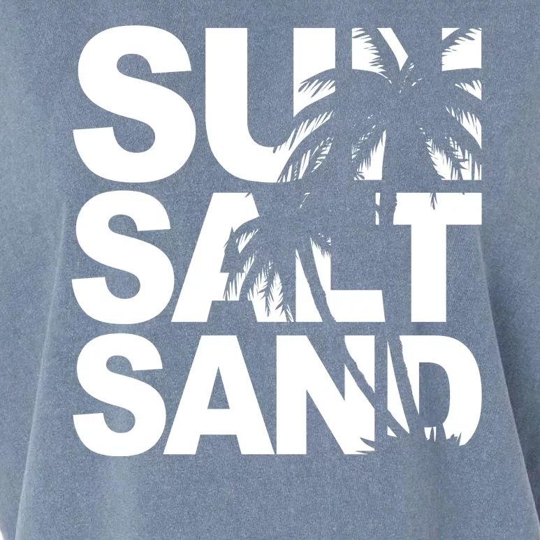 Sun Salt Sand Summer Palm Tree Garment-Dyed Women's Muscle Tee