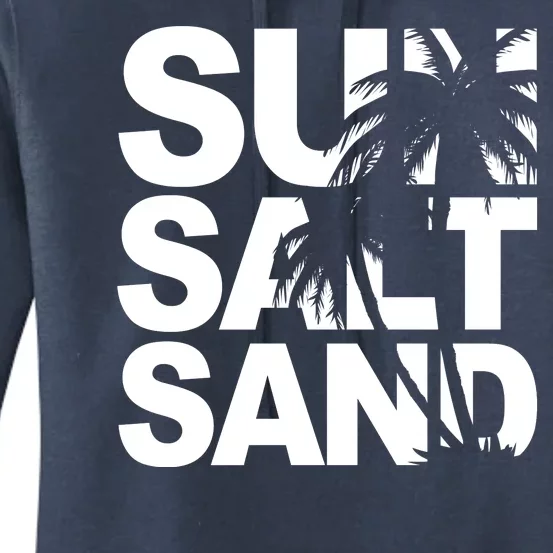 Sun Salt Sand Summer Palm Tree Women's Pullover Hoodie