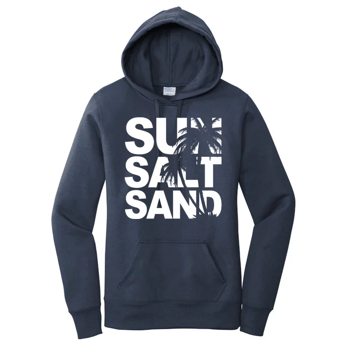 Sun Salt Sand Summer Palm Tree Women's Pullover Hoodie