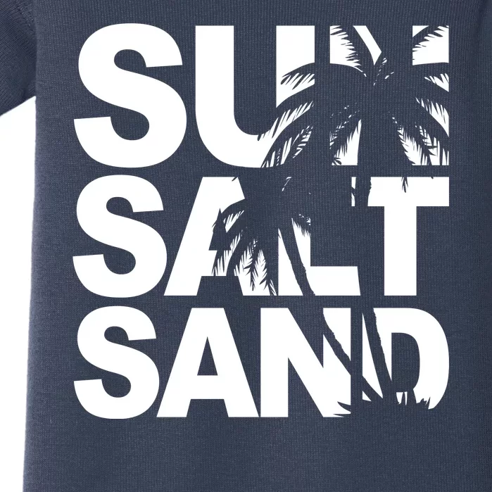 Sun Salt Sand Summer Palm Tree Baby Bodysuit