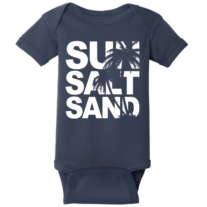 Sun Salt Sand Summer Palm Tree Baby Bodysuit