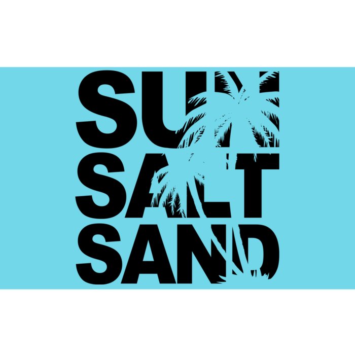 Sun Salt Sand Summer Palm Tree Bumper Sticker