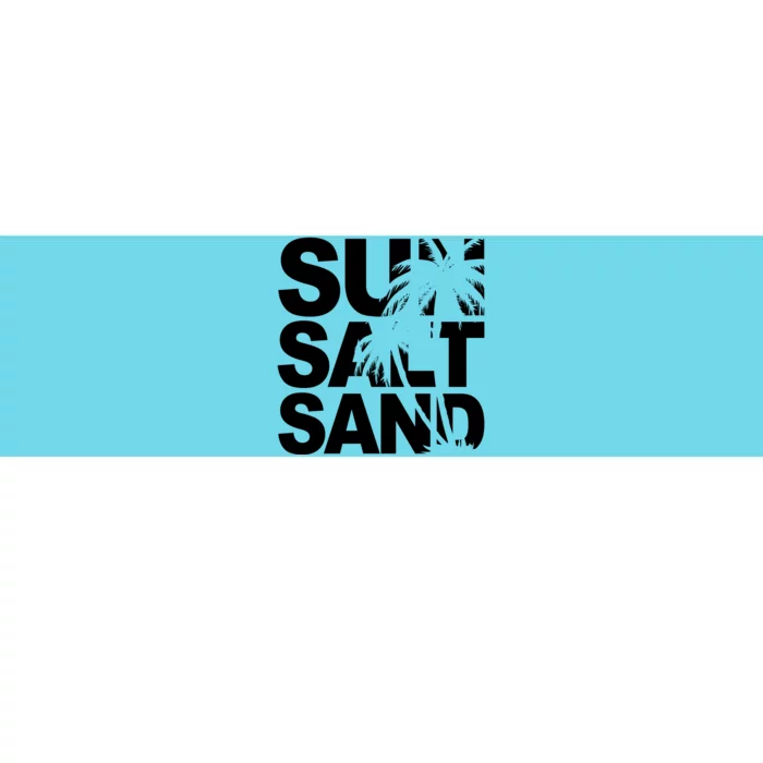 Sun Salt Sand Summer Palm Tree Bumper Sticker