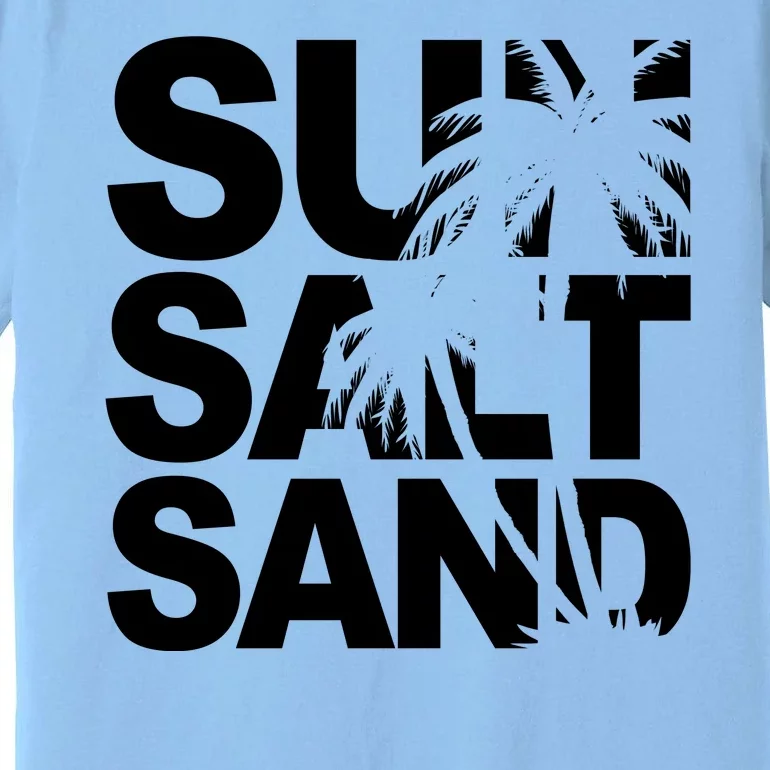 Sun Salt Sand Summer Palm Tree Premium T-Shirt