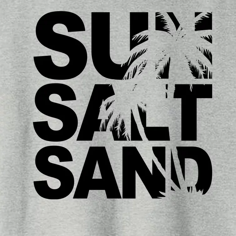 Sun Salt Sand Summer Palm Tree Women's Crop Top Tee