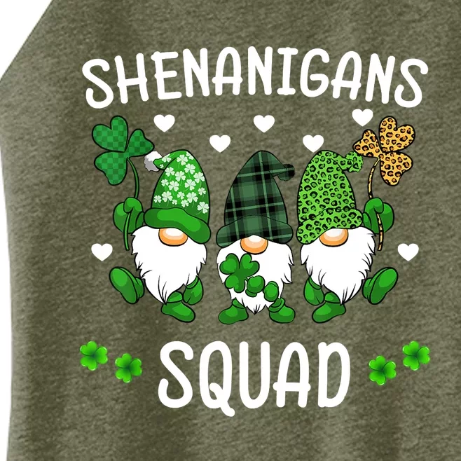 Shenanigans Squad St Patricks Day Gnomes Green Proud Irish Women’s Perfect Tri Rocker Tank