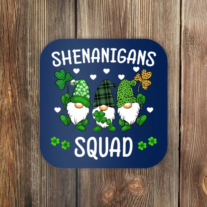 Shenanigans Squad St Patricks Day Gnomes Green Proud Irish Coaster