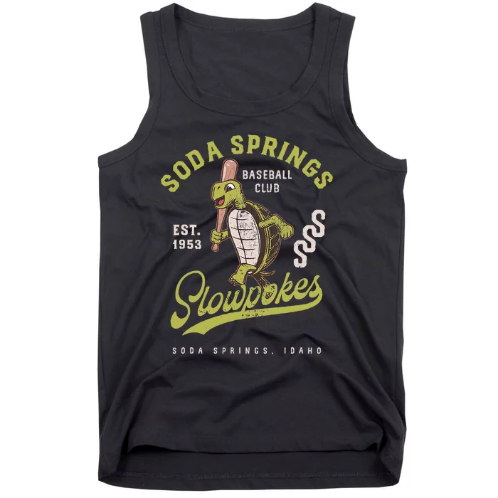 Soda Springs Slowpokes Retro Minor League Baseball Team Tank Top