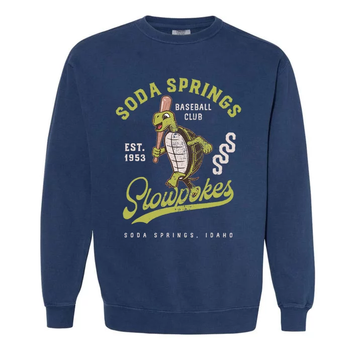 Soda Springs Slowpokes Retro Minor League Baseball Team Garment-Dyed Sweatshirt