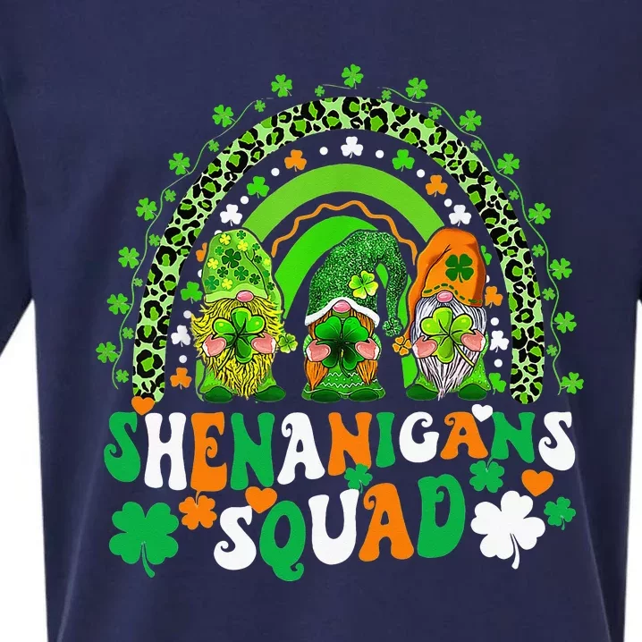 Shenanigans Squad St Patricks Day Gnomes Green Proud Irish Sueded Cloud Jersey T-Shirt