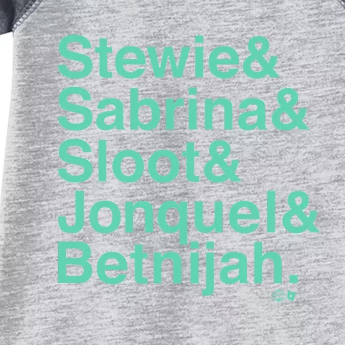 Stewie & Sabrina & Sloot & Jonquel & Betnijah Infant Baby Jersey Bodysuit