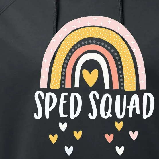 Sped Squad Special Education Teacher Sped Ed Teacher Gift Performance Fleece Hoodie