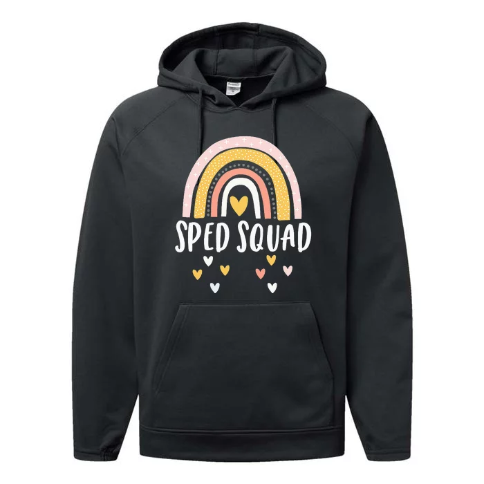 Sped Squad Special Education Teacher Sped Ed Teacher Gift Performance Fleece Hoodie