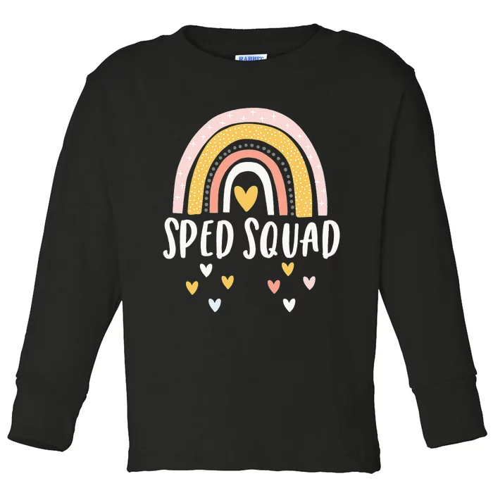 Sped Squad Special Education Teacher Sped Ed Teacher Gift Toddler Long Sleeve Shirt