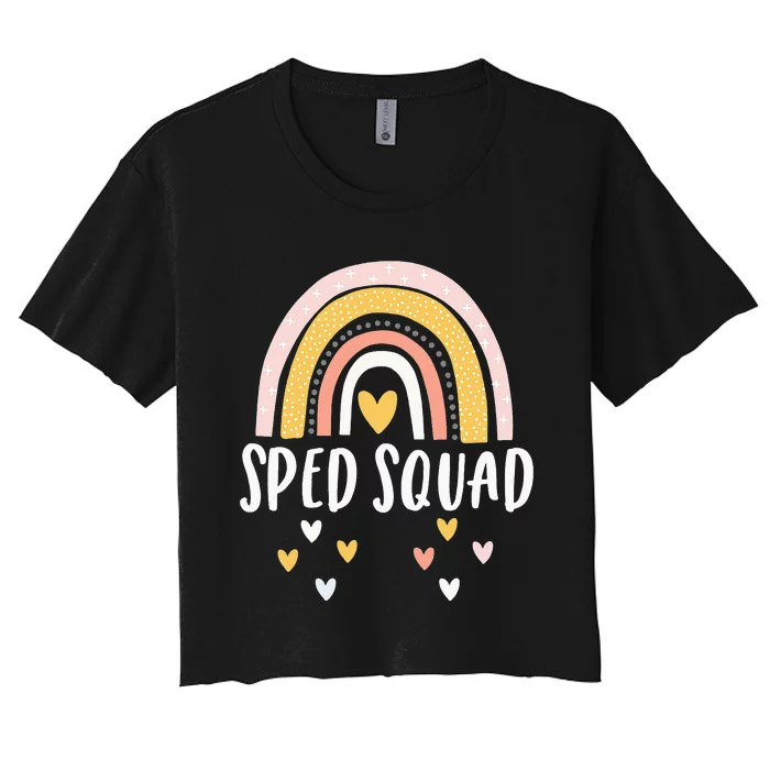 Sped Squad Special Education Teacher Sped Ed Teacher Gift Women's Crop Top Tee