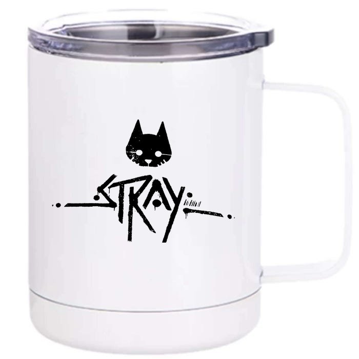 Stray Shirt Stray Video Game Shirt Cat Adventure Front & Back 12oz Stainless Steel Tumbler Cup